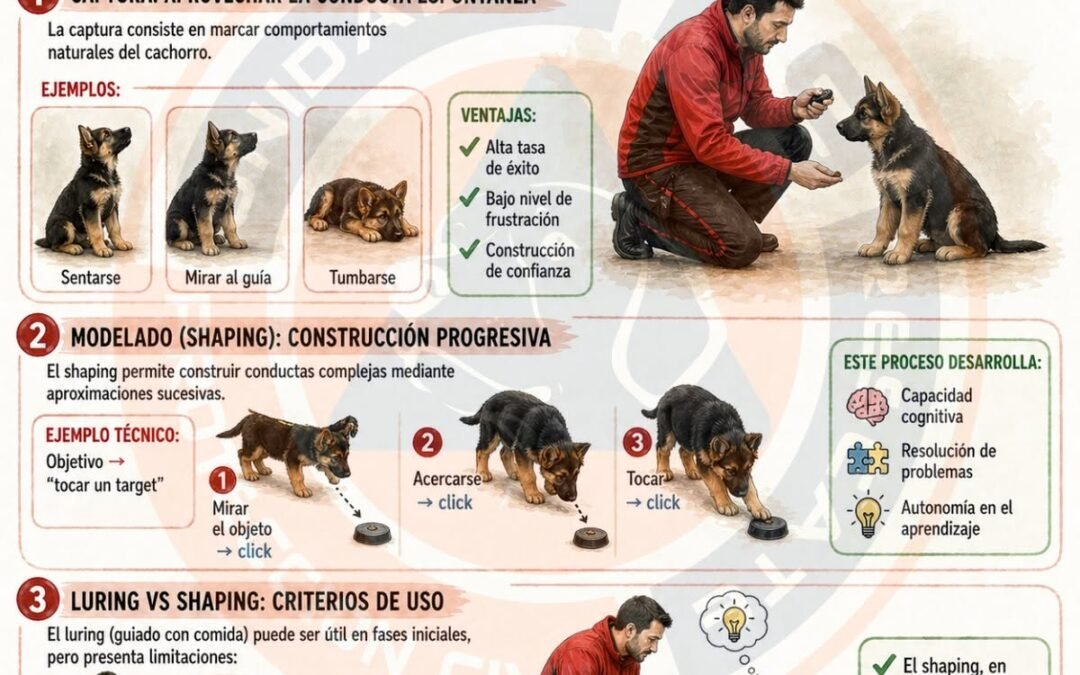 clicker, luring, shaping y targeting